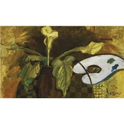Белая палитра и каллы - Модульная картины, Репродукции, Декоративные панно, Декор стен