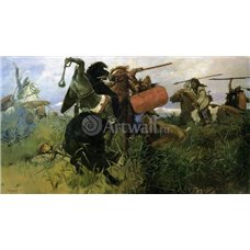Картина на холсте по фото Модульные картины Печать портретов на холсте Бой скифов со славянами