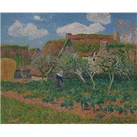 Портреты картины репродукции на заказ - Бретонка в огороде