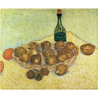 Портреты картины репродукции на заказ - Бутылка, лимоны и апельсины