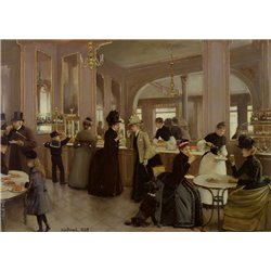 В кондитерской Клопп на Елисейских полях - Модульная картины, Репродукции, Декоративные панно, Декор стен