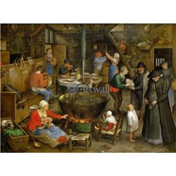 Визит в крестьянский дом - Модульная картины, Репродукции, Декоративные панно, Декор стен