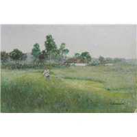 В поле