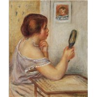 Портреты картины репродукции на заказ - Габриэль, примеряющая драгоценности