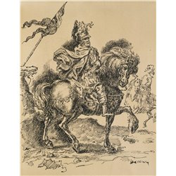 Всадник (по Дюреру) - Модульная картины, Репродукции, Декоративные панно, Декор стен