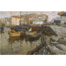 Гавань, ранний вечер - Модульная картины, Репродукции, Декоративные панно, Декор стен