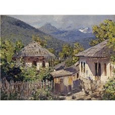 Картина на холсте по фото Модульные картины Печать портретов на холсте Горная деревня