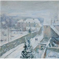 Картина на холсте по фото Модульные картины Печать портретов на холсте Город под снегом