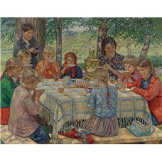 Картина на холсте по фото Модульные картины Печать портретов на холсте Гости учительницы