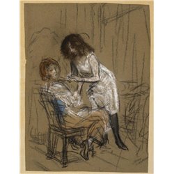 Две женщины - Модульная картины, Репродукции, Декоративные панно, Декор стен
