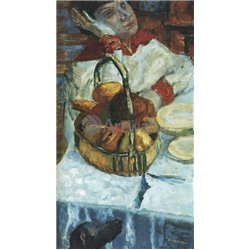 Девушка с корзиной с фруктами - Модульная картины, Репродукции, Декоративные панно, Декор стен