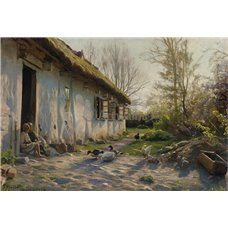 Картина на холсте по фото Модульные картины Печать портретов на холсте Деревенский двор