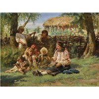 Портреты картины репродукции на заказ - Деревенские дети