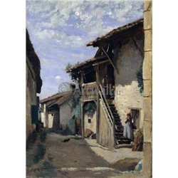 Деревенская улица, Дардани - Модульная картины, Репродукции, Декоративные панно, Декор стен