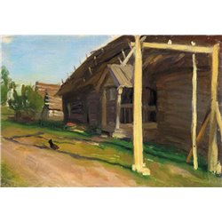 Деревенская улица - Модульная картины, Репродукции, Декоративные панно, Декор стен