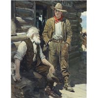 Портреты картины репродукции на заказ - Джонсон Фрэнк «Старый рассказчик»