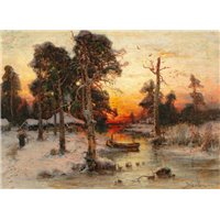 Портреты картины репродукции на заказ - Домой на закате