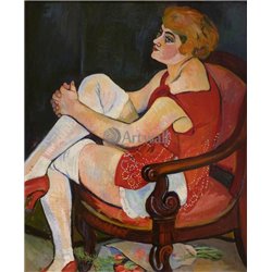 Женщина в белых чулках - Модульная картины, Репродукции, Декоративные панно, Декор стен