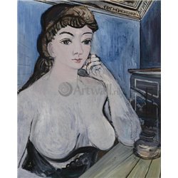 Женщина и лампа - Модульная картины, Репродукции, Декоративные панно, Декор стен