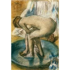 Картина на холсте по фото Модульные картины Печать портретов на холсте Женщина, купающаяся в тазу