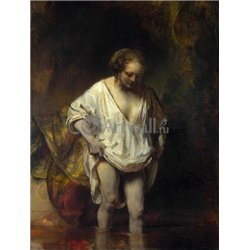 Женщина, купающаяся в потоке - Модульная картины, Репродукции, Декоративные панно, Декор стен