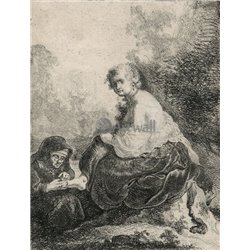 Женщина, посригающая ногти хозяйке - Модульная картины, Репродукции, Декоративные панно, Декор стен
