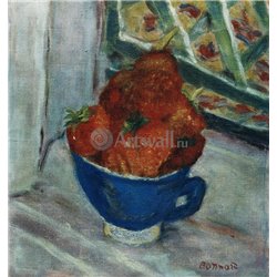 Земляника в чашке - Модульная картины, Репродукции, Декоративные панно, Декор стен