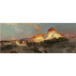 Зеленая река, Клиффс, Вайоминг - Модульная картины, Репродукции, Декоративные панно, Декор стен