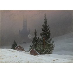 Зимний пейзаж - Модульная картины, Репродукции, Декоративные панно, Декор стен