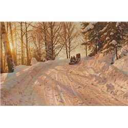 Зимний пейзаж - Модульная картины, Репродукции, Декоративные панно, Декор стен