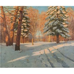 Зимний пейзаж - Модульная картины, Репродукции, Декоративные панно, Декор стен