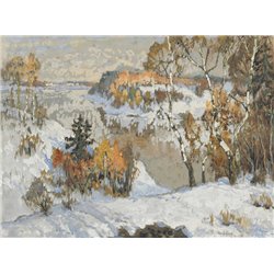 Зимний пейзаж - Модульная картины, Репродукции, Декоративные панно, Декор стен