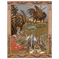 Иван царевич и рать сила побитая Иллюстрация к сказке Марья Моревна - Модульная картины, Репродукции, Декоративные панно, Декор стен