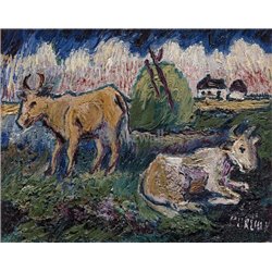 Золотые телята - Модульная картины, Репродукции, Декоративные панно, Декор стен