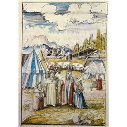 Иллюстрация из хроники Historia Frederici III et Maximiliani I - Модульная картины, Репродукции, Декоративные панно, Декор стен