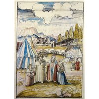 Портреты картины репродукции на заказ - Иллюстрация из хроники Historia Frederici III et Maximiliani I