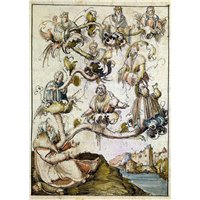 Портреты картины репродукции на заказ - Иллюстрация из хроники Historia Frederici III et Maximiliani I
