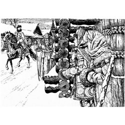 Иллюстрация к Песне о купце Калашникове - Модульная картины, Репродукции, Декоративные панно, Декор стен