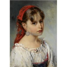 Картина на холсте по фото Модульные картины Печать портретов на холсте Итальянская девушка