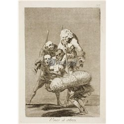Капричос - Лист 77. Один другого - Модульная картины, Репродукции, Декоративные панно, Декор стен