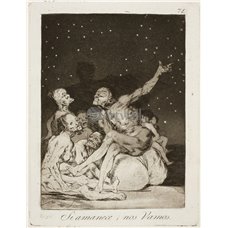 Картина на холсте по фото Модульные картины Печать портретов на холсте Капричос - Лист 71. Когда начнёт светать, мы уйдём