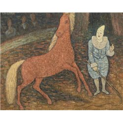 Клоун с лошадью - Модульная картины, Репродукции, Декоративные панно, Декор стен
