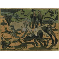 Коровы весной - Модульная картины, Репродукции, Декоративные панно, Декор стен