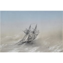 Корабль в море - Модульная картины, Репродукции, Декоративные панно, Декор стен