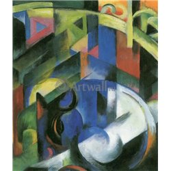 Корова - Модульная картины, Репродукции, Декоративные панно, Декор стен