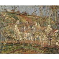 Красные крыши, околица, зима