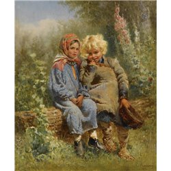 Крестьянские дети - Модульная картины, Репродукции, Декоративные панно, Декор стен