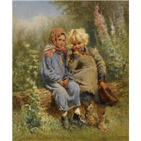 Портреты картины репродукции на заказ - Крестьянские дети