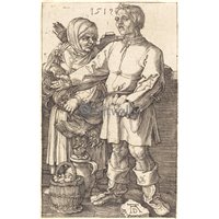 Портреты картины репродукции на заказ - Крестьянская пара на рынке