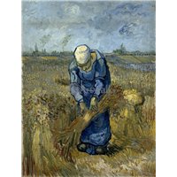 Портреты картины репродукции на заказ - Крестьянка, связывающая снопы (после Милле)